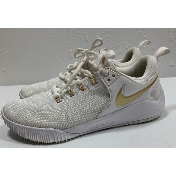 Nike Air Zoom Hyperace 2 Volleyball Sneakers Shoes Mens 7 White Gold DM8199-170
